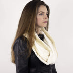 Wilderspin Scarves Faux Fur and Flannel Twisted Infinity Scarf Wilderspin Biscotti Faux Fur Infinity Scarf