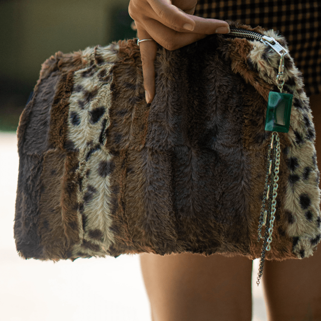 Ladies Designer Soft Fluffy Feather Faux Fur Clutch Bag Purse Chain Runway  NEW | eBay