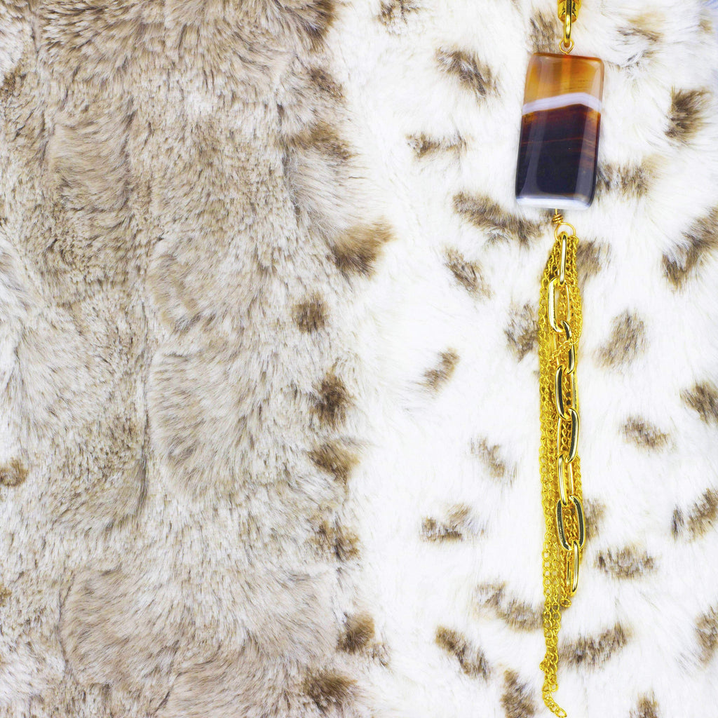 Wilderspin Scarves Faux Fur Clutch and Cross Body Bag Snow Leopard Faux Fur Clutch
